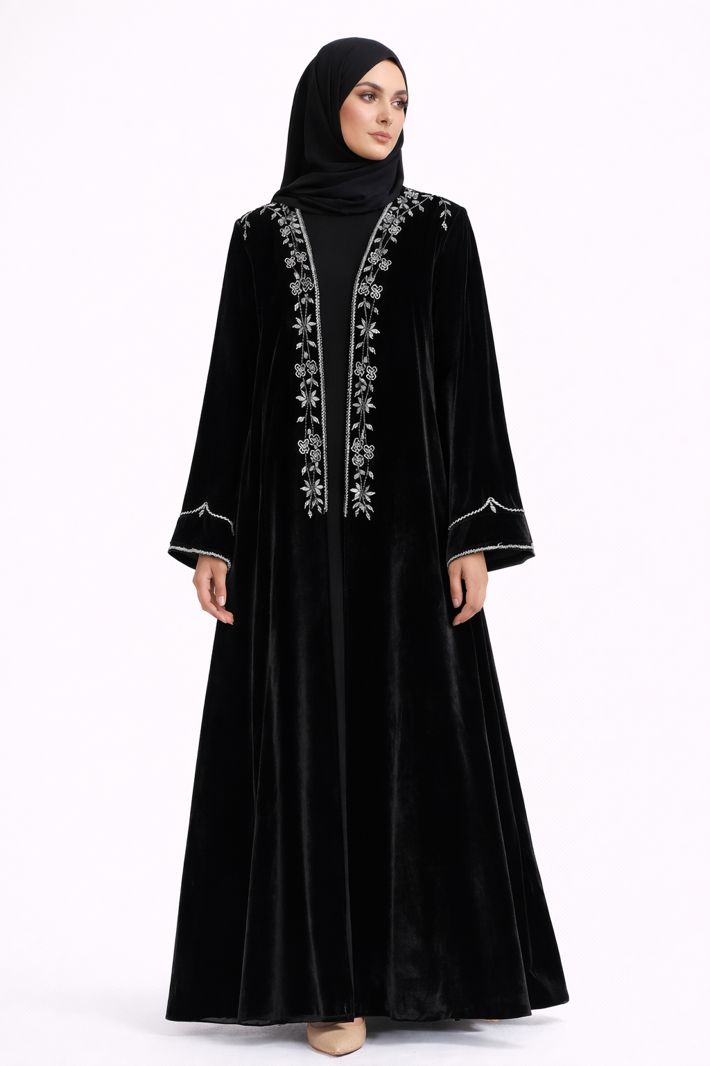 Velvet Handmade Abaya – Elegant Dubai Luxury Handwork Abaya Velvet Handmade Abaya – Elegant Dubai Luxury Handwork Abaya