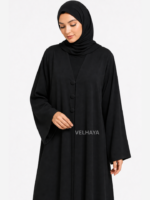 Black Premium Arabic Abaya – Traditional Dubai Style Abaya for Women