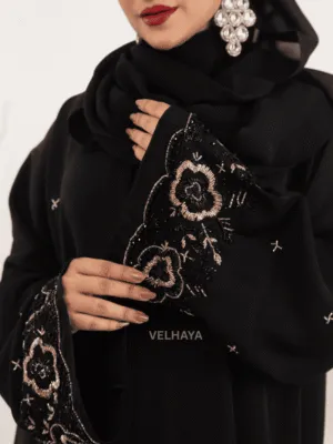 Black Premium Handcrafted Abaya – Luxury Dubai Abaya for Women