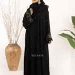 Black Premium Handcrafted Abaya – Luxury Dubai Abaya for Women