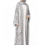 Stonework Pashmina Abaya With Inner Dress – Soft & Comfortable Dubai Style Abaya