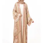 Stonework Pashmina Abaya With Inner Dress – Soft & Comfortable Dubai Style Abaya