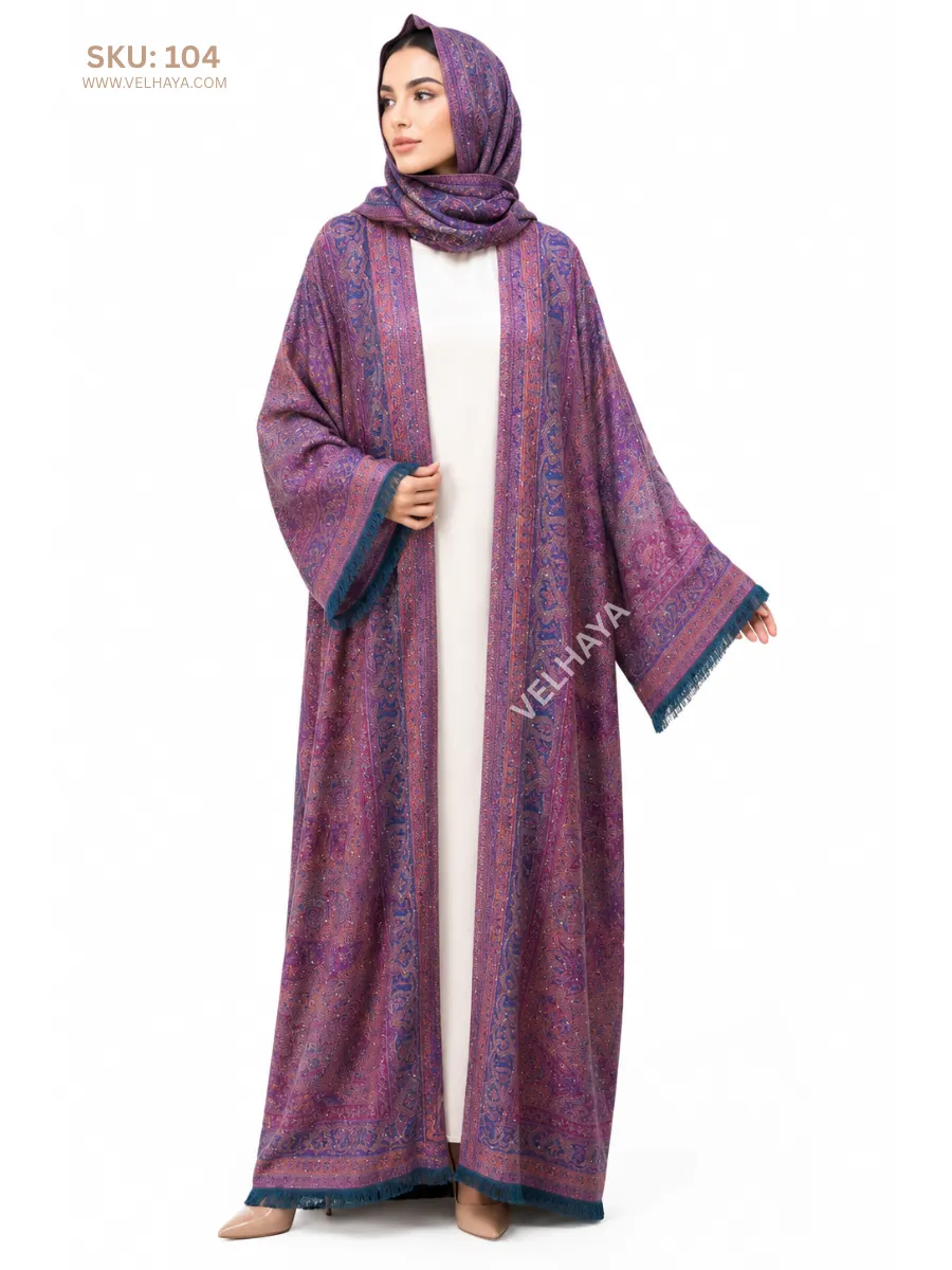 Trending Stonework Pashmina Dubai Abaya – Elegant Luxury Modest Fashion for Women