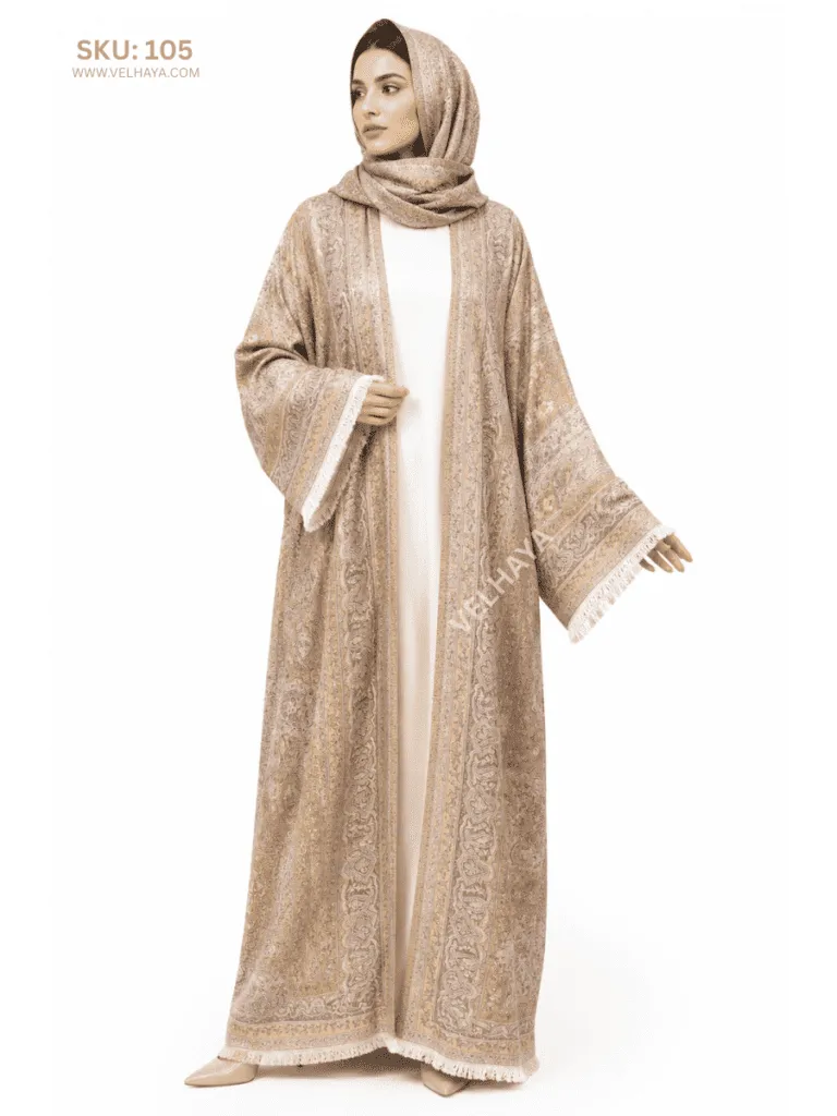 Trending Stonework Pashmina Dubai Abaya – Elegant Luxury Modest Fashion for Women 105