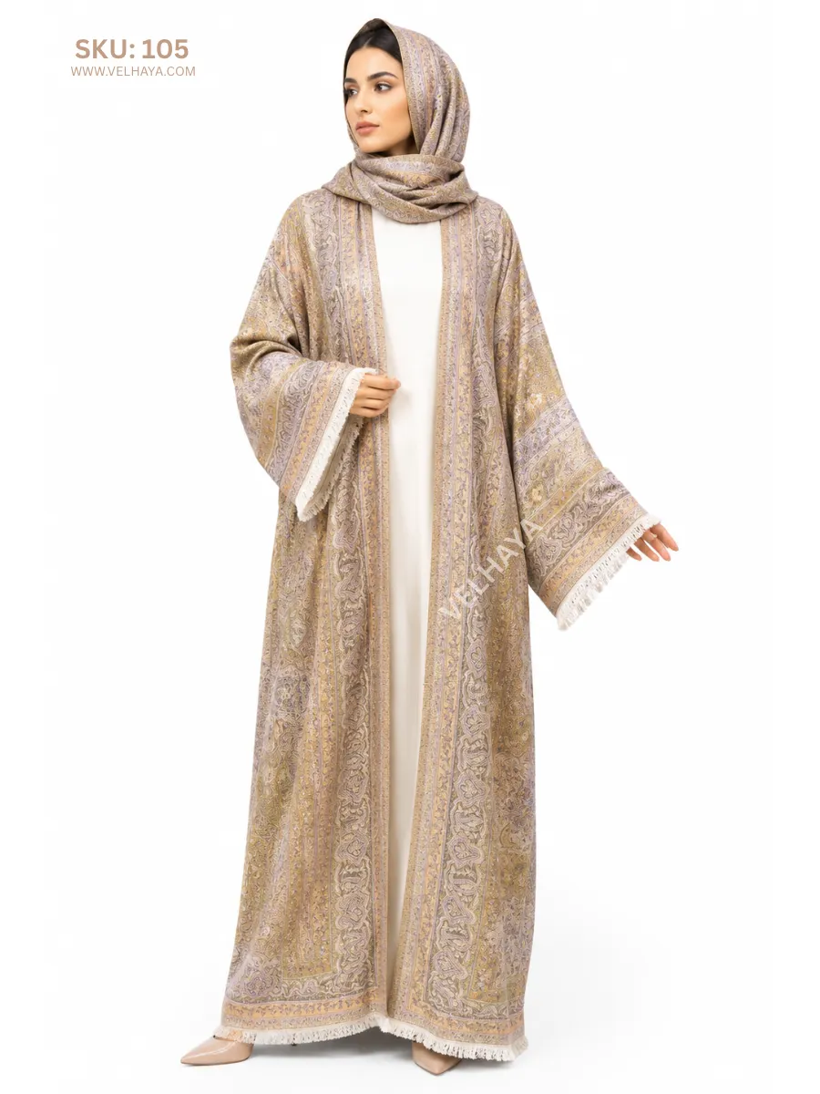 Trending Stonework Pashmina Dubai Abaya – Elegant Luxury Modest Fashion for Women 105