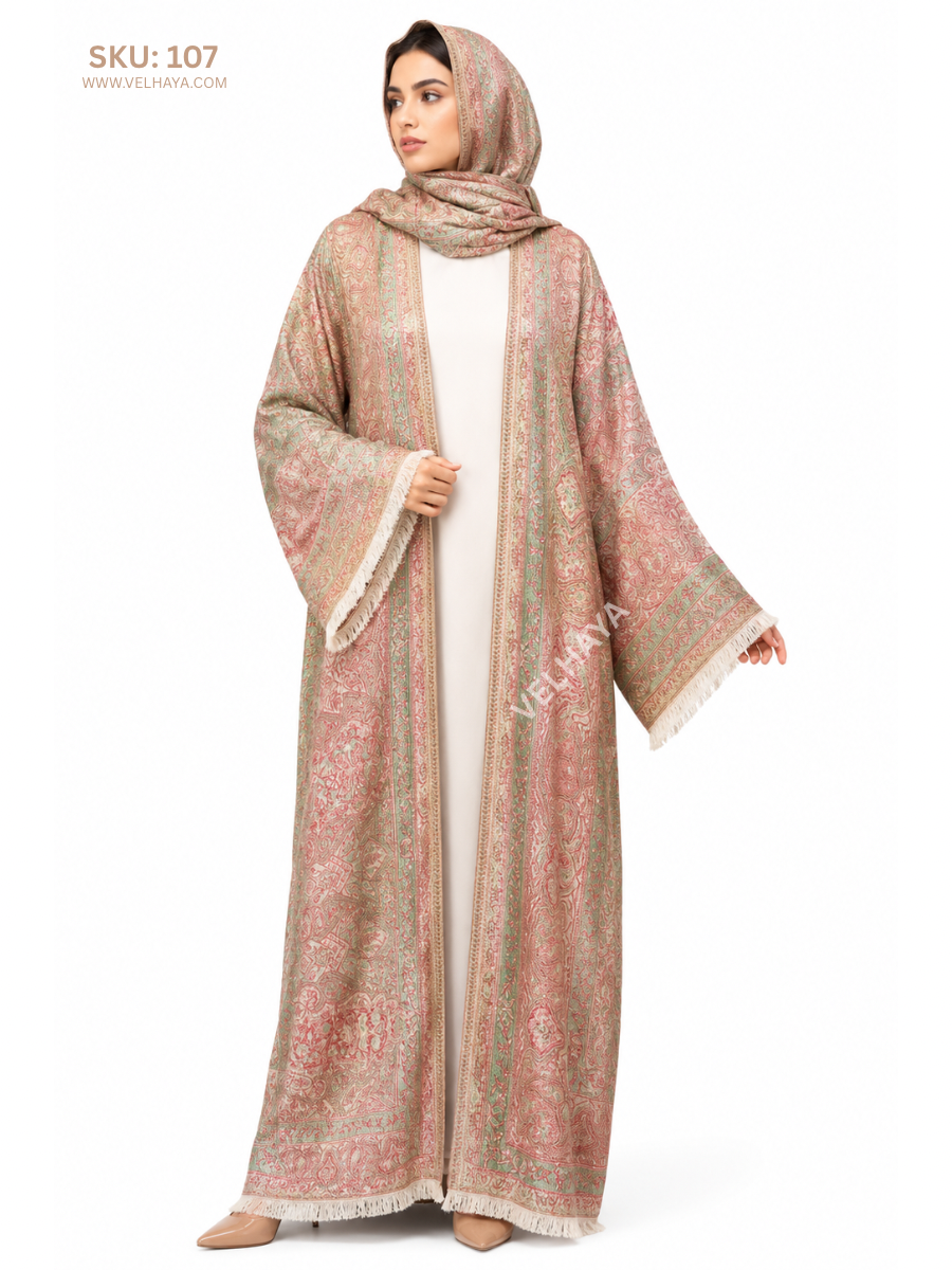 Trending Stonework Pashmina Abaya - Elegant Dubai Abaya for Modest Fashion
