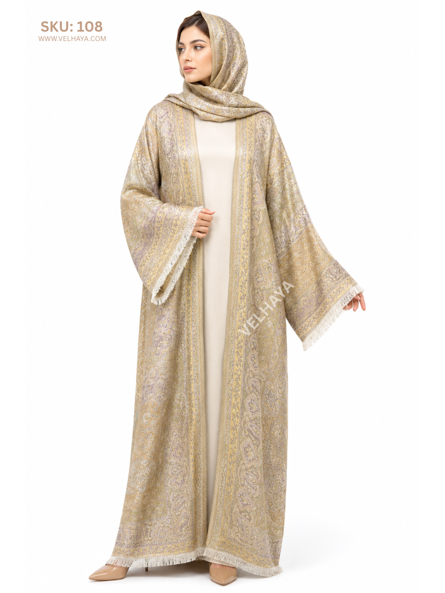 Trending Stonework Pashmina Abaya - Elegant Dubai Abaya for Modest Fashion