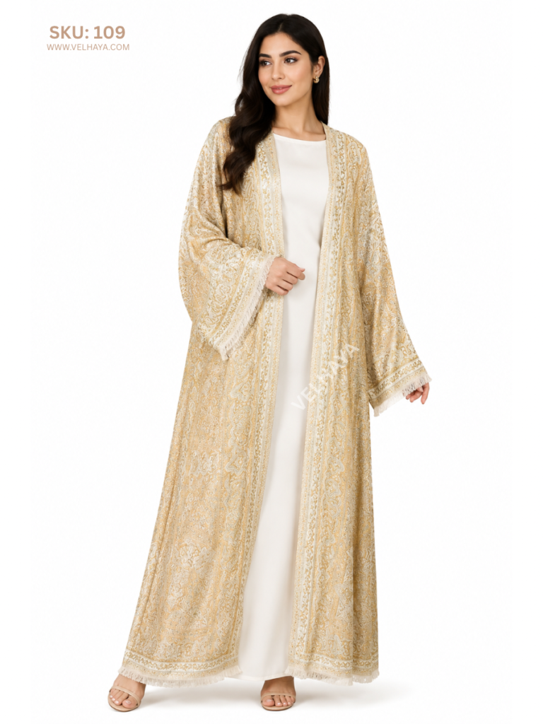 Trending Stonework Pashmina Abaya - Elegant Dubai Abaya for Modest Fashion