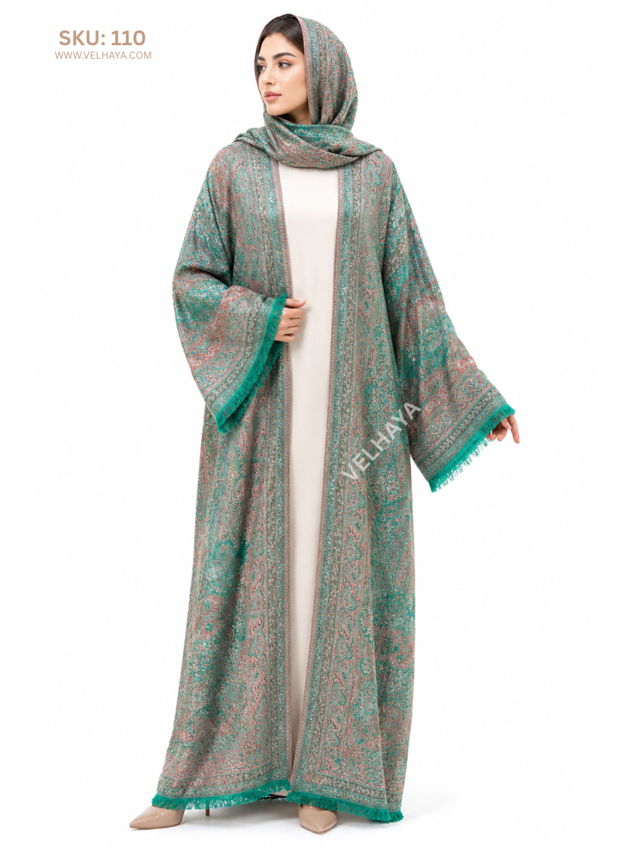 Trending Stonework Pashmina Abaya - Elegant Dubai Abaya for Modest Fashion