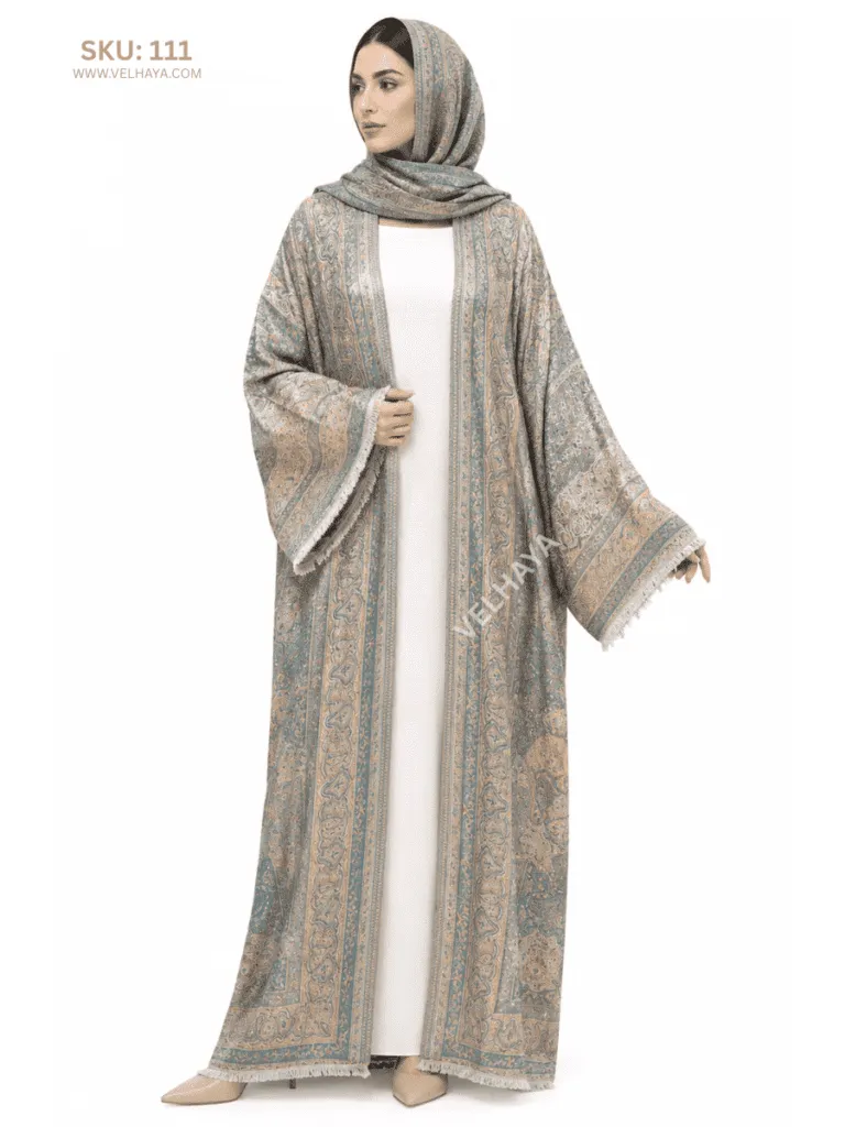Trending Stonework Pashmina Dubai Abaya – Elegant Luxury Modest Fashion for Women 111
