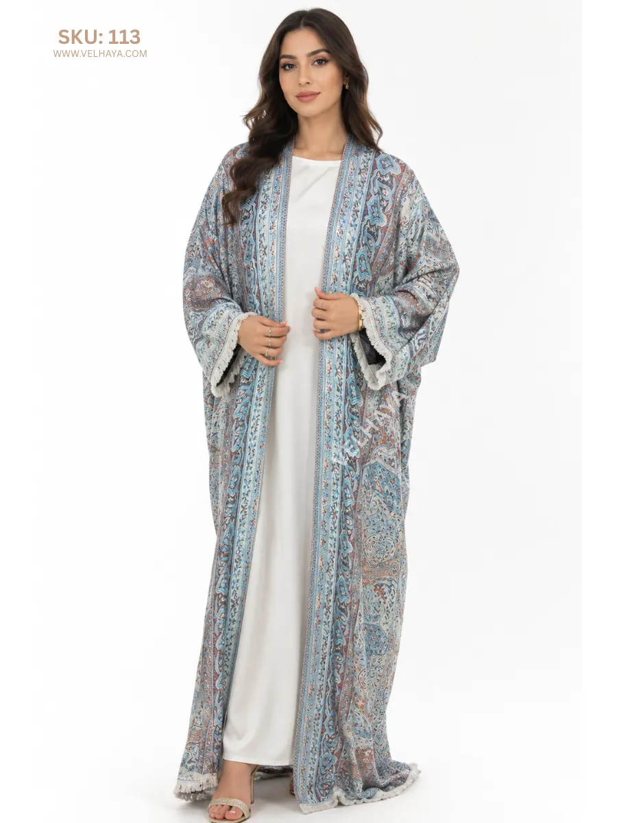 Trending Stonework Pashmina Abaya - Elegant Dubai Abaya for Modest Fashion 113