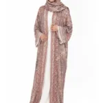 Trending Stonework Pashmina Abaya - Elegant Dubai Abaya for Modest Fashion 114