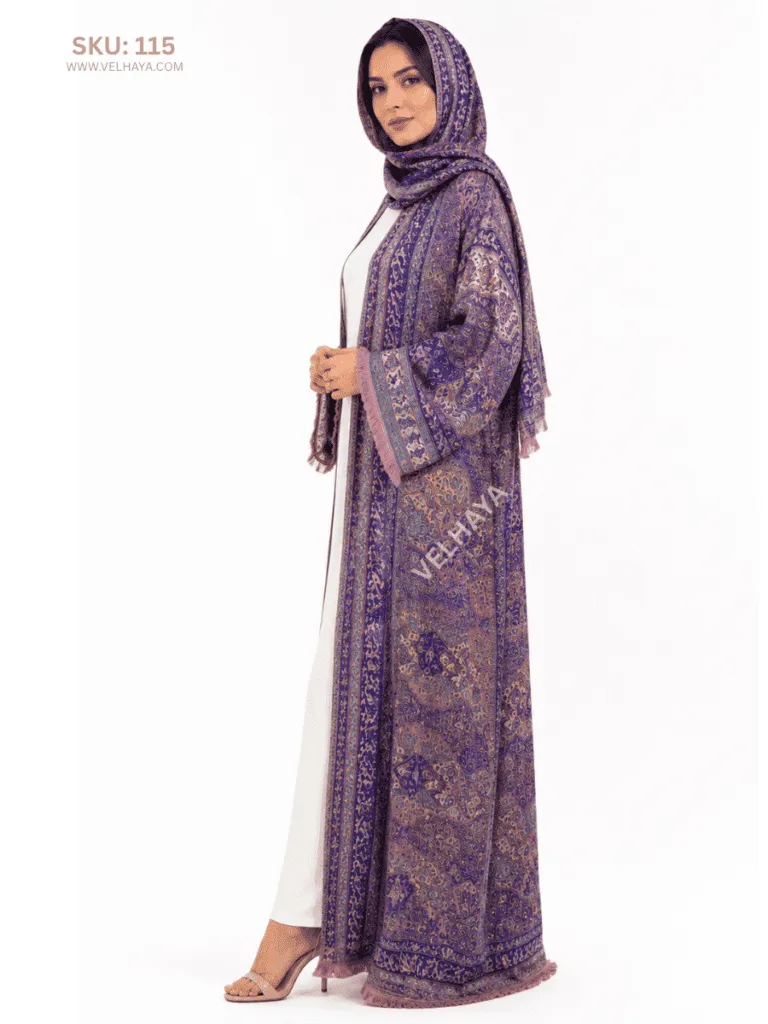 Trending Stonework Pashmina Abaya - Elegant Dubai Abaya for Modest Fashion 115