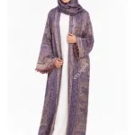 Trending Stonework Pashmina Abaya - Elegant Dubai Abaya for Modest Fashion 115