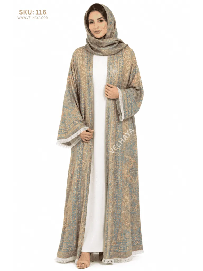 Trending Stonework Pashmina Dubai Abaya – Elegant Luxury Modest Fashion for Women 116