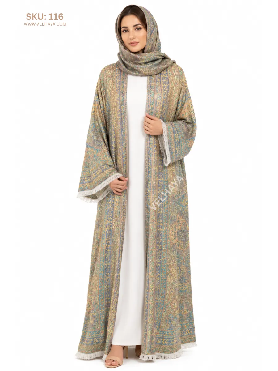 Trending Stonework Pashmina Dubai Abaya – Elegant Luxury Modest Fashion for Women 116