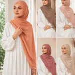 premium quality 5PCS/Box Plain Hijab Chiffon Hijab for Women