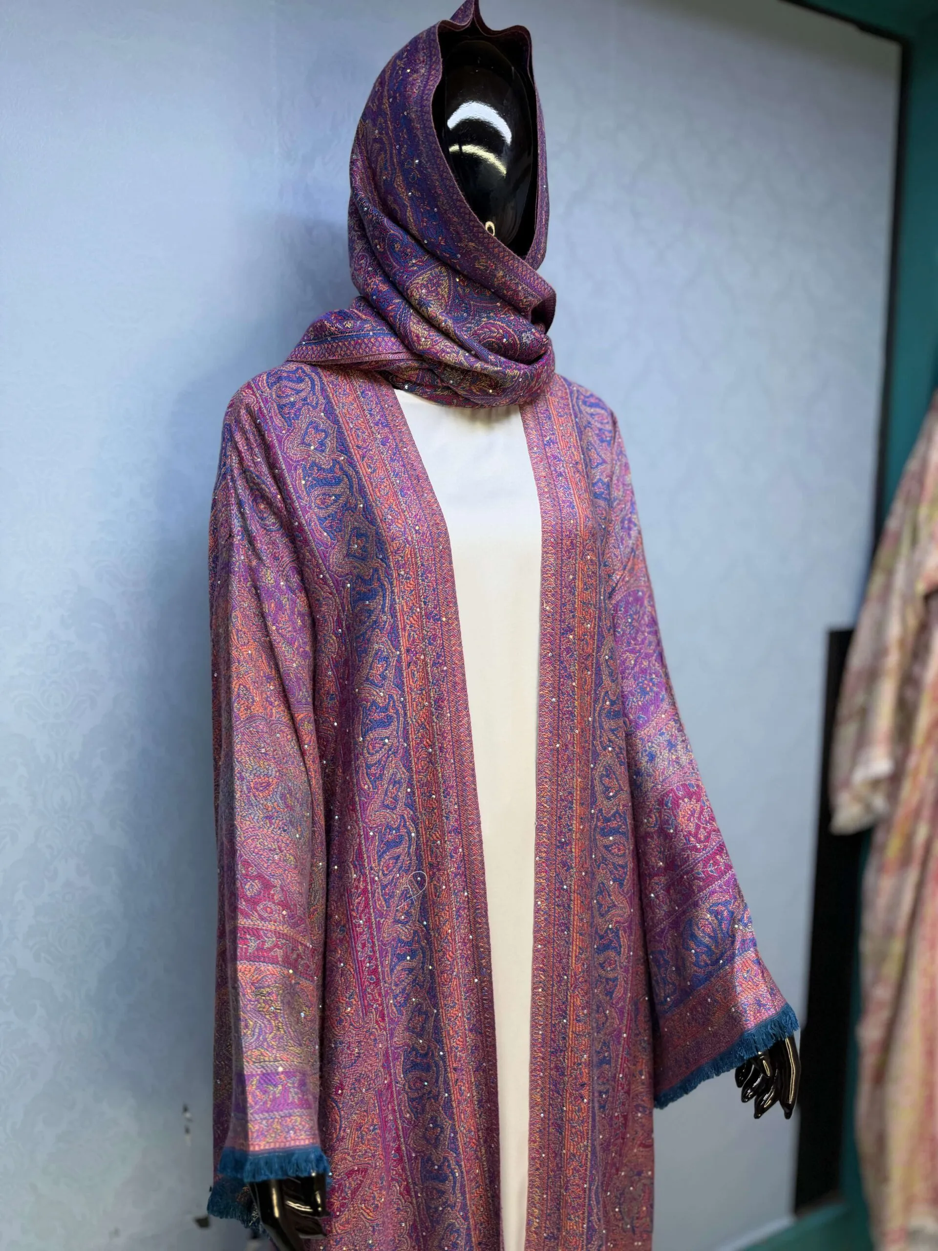 Trending Stonework Pashmina Dubai Abaya – Elegant Luxury Modest Fashion for Women 104