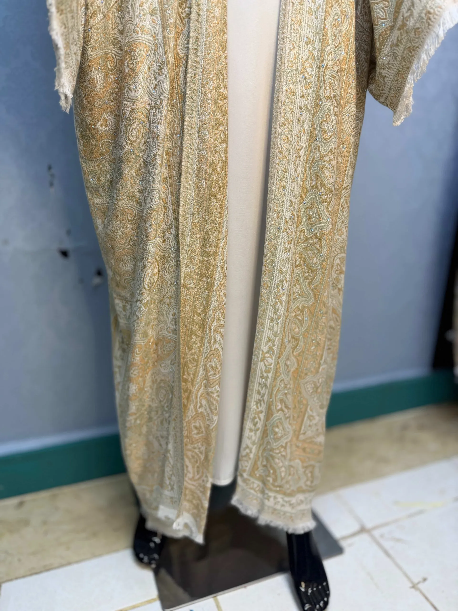 Trending Stonework Pashmina Dubai Abaya – Elegant Luxury Modest Fashion for Women 109