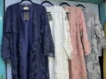 VELHAYA Luxury Handicrafts Floral Occasion Dubai Abaya with Matching Hijab | Premium Modest Wear for Women